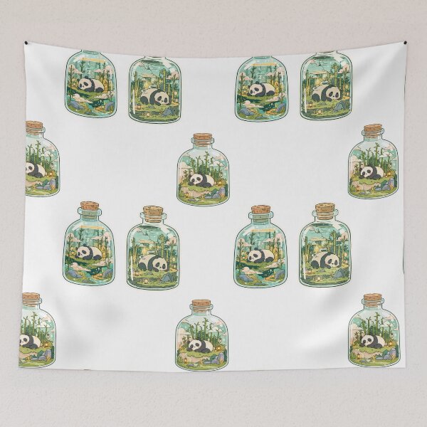 Item preview, Mini sleeping pandas in a bottle sticker pack designed and sold by MendaciousMina.