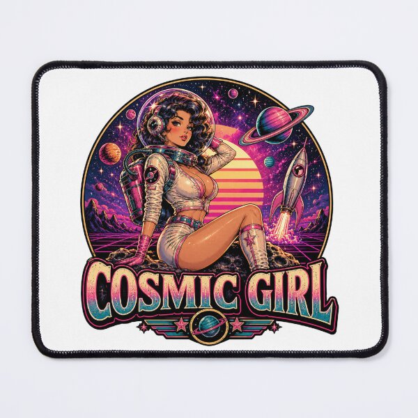 Item preview, Cosmic Girl Astronaut Anime Retro Pin Up designed and sold by JonelleTshirts.