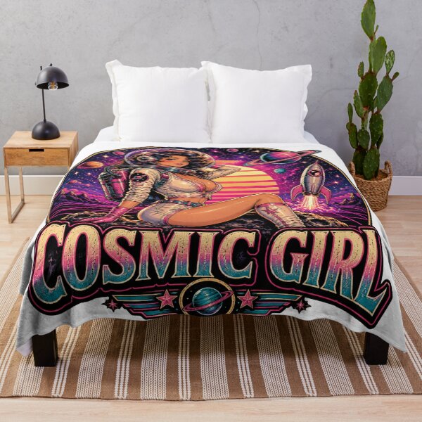 Item preview, Cosmic Girl Astronaut Anime Retro Pin Up designed and sold by JonelleTshirts.