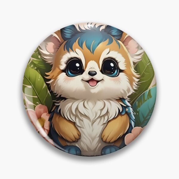 Item preview, Fantasy Blue-Haired Creature Among Tropical Florals designed and sold by CASASIS_MERCH.