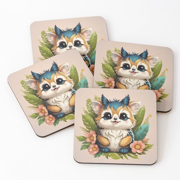 Item preview, Fantasy Blue-Haired Creature Among Tropical Florals designed and sold by CASASIS_MERCH.