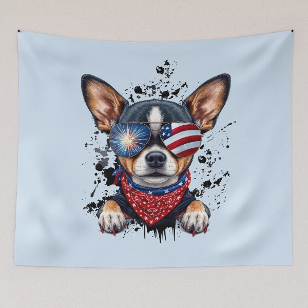 Artikelvorschau, BLACK PATRIOTIC CHICHUAHA entworfen und verkauft von BKDIGITALSHOP.