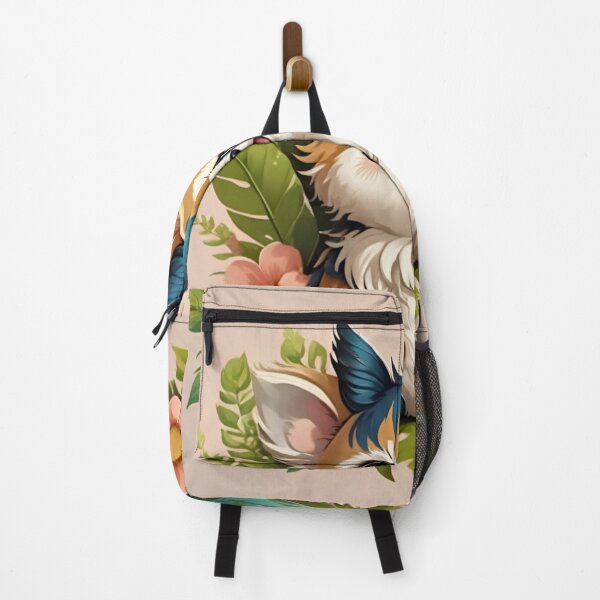 Item preview, Fantasy Blue-Haired Creature Among Tropical Florals designed and sold by CASASIS_MERCH.