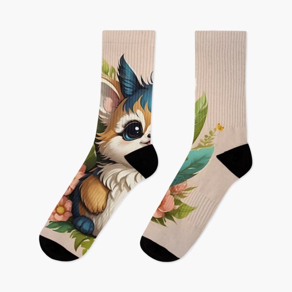 Item preview, Fantasy Blue-Haired Creature Among Tropical Florals designed and sold by CASASIS_MERCH.