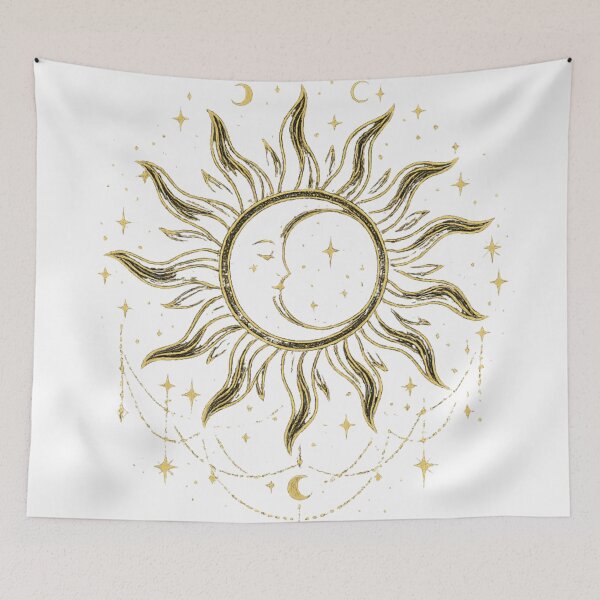 Item preview, Vintage Sun And Moon Celestial Tarot Emblem designed and sold by ZENVIRART.