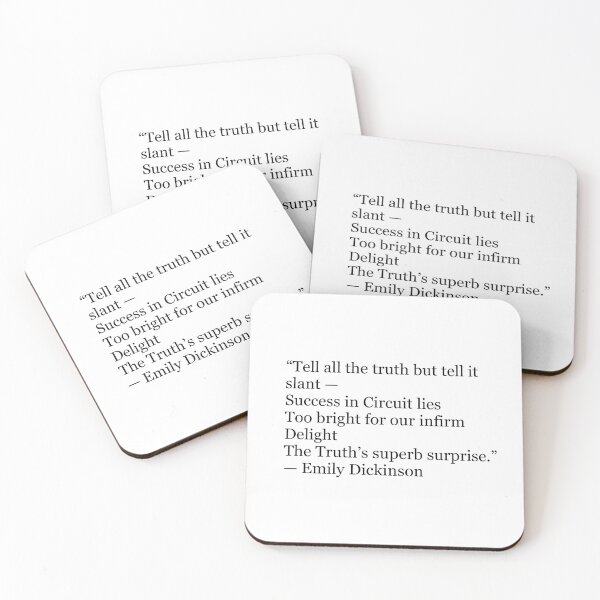 Item preview, Tell All the Truth but Tell It Slant | Emily Dickinson Poetry Quote designed and sold by The Prose Atelier.