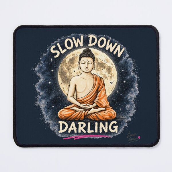 Item preview, MIDNIGHT WISDOM | Indigo Buddha Art | Slow Living Quote Design designed and sold by BlueberrySwan.