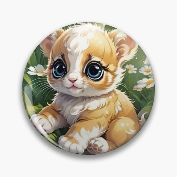 Item preview, Blue-Eyed Kitten Nestled in Daisy Garden Leaves designed and sold by CASASIS_MERCH.