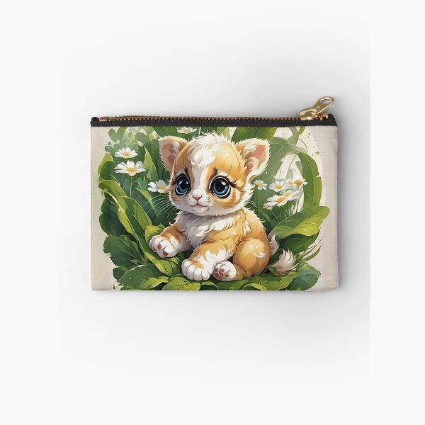 Item preview, Blue-Eyed Kitten Nestled in Daisy Garden Leaves designed and sold by CASASIS_MERCH.