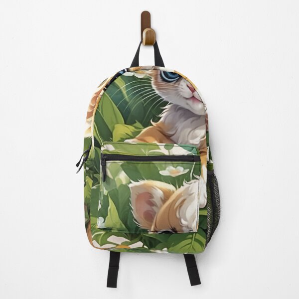 Item preview, Blue-Eyed Kitten Nestled in Daisy Garden Leaves designed and sold by CASASIS_MERCH.
