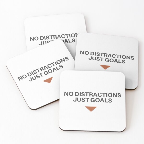 Item preview, No Distractions Just Goals Motivation Gym T-Shirt designed and sold by rafmv.