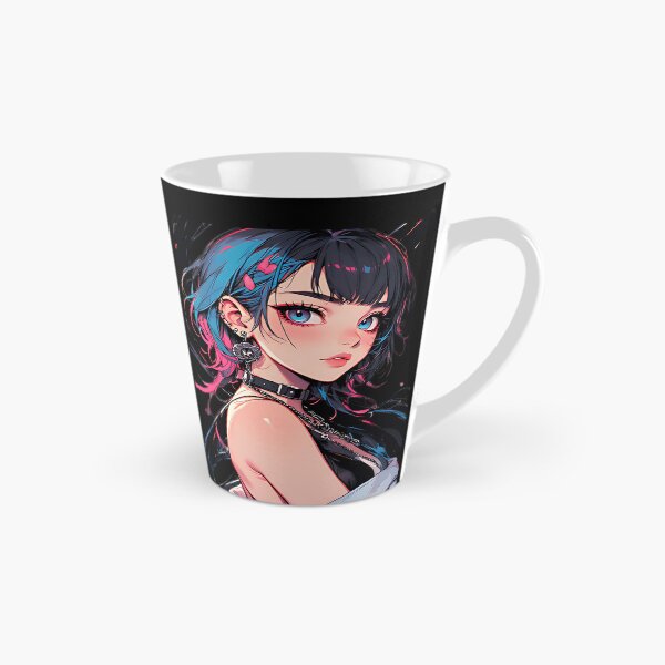 Item preview, Edgy E-Girl Anime Art Goth Aesthetic Blue & Pink Hair designed and sold by UrbanPrts.