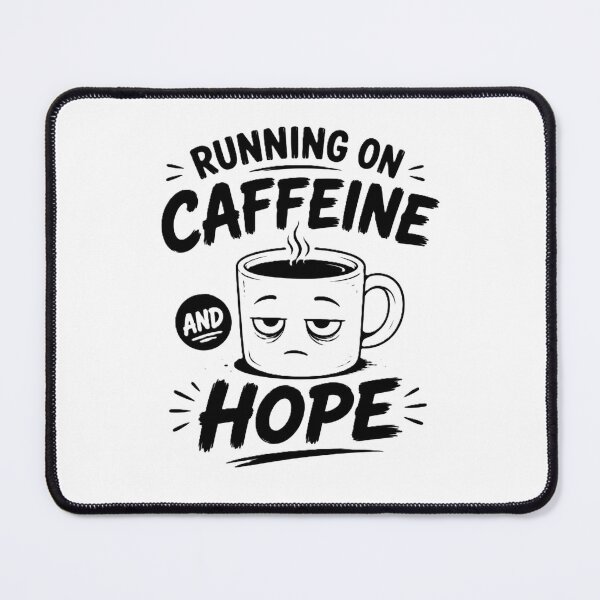 Item preview, Running on Caffeine and Hope Funny Coffee Lover Shirt designed and sold by BlackBoneArt.