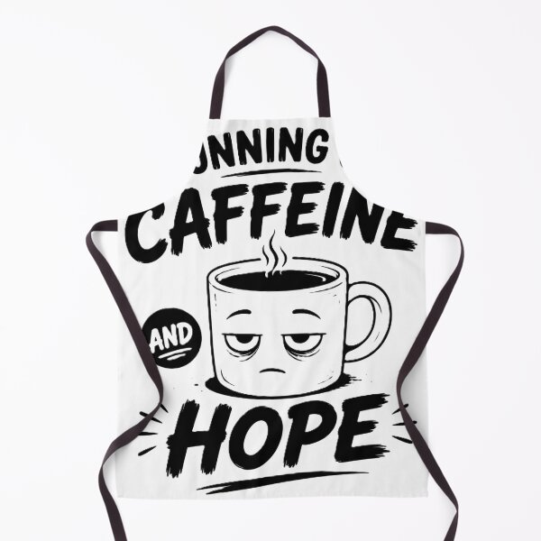 Item preview, Running on Caffeine and Hope Funny Coffee Lover Shirt designed and sold by BlackBoneArt.