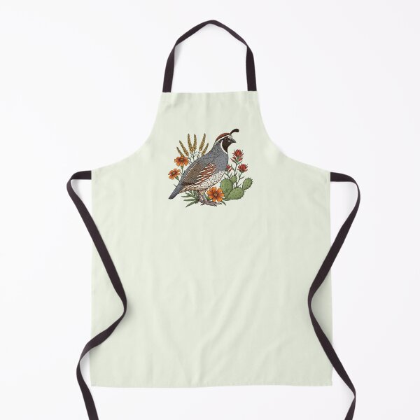 Item preview, Gambel's Quail With Desert Wildflowers Bold Bird Illustration designed and sold by BirdsnStuff.