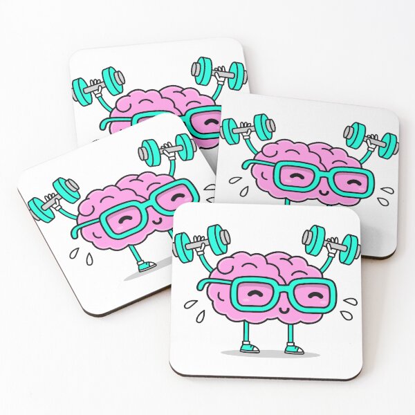 Item preview, Strong Mind Illustration | Brain Lifting Weights designed and sold by Radiant abstract studio.