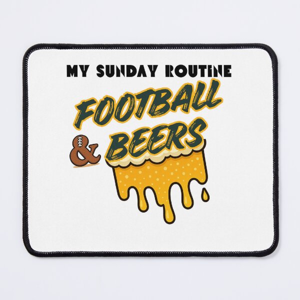 Item preview, Packers Sunday Routine Graphic — Funny Football & Beers Tee for Men designed and sold by ThatFootball12.