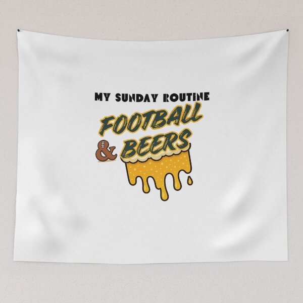 Item preview, Packers Sunday Routine Graphic — Funny Football & Beers Tee for Men designed and sold by ThatFootball12.