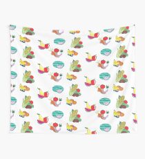 Fruits and Veggies Repeating Version Wall Tapestry