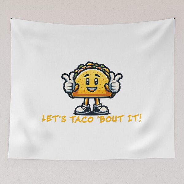 Item preview, Lets Taco Bout It Funny Cartoon designed and sold by drchzak.