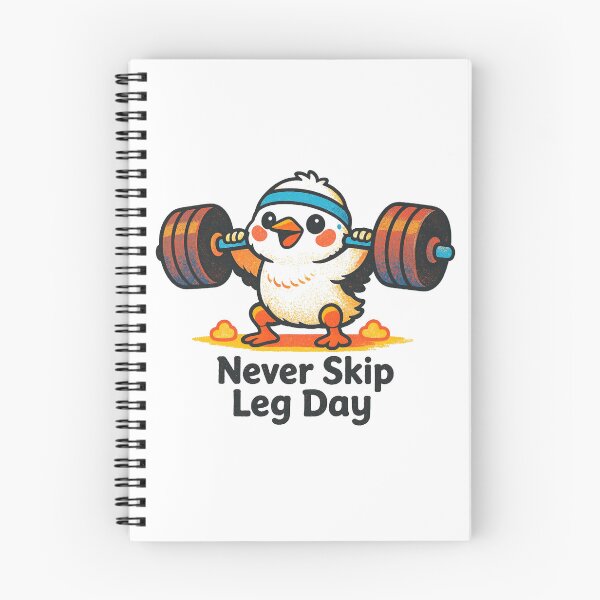 Item preview, Never Skip Leg Day Chicken – Cute Kawaii Gym Workout Motivation Design designed and sold by p-frosty-design.