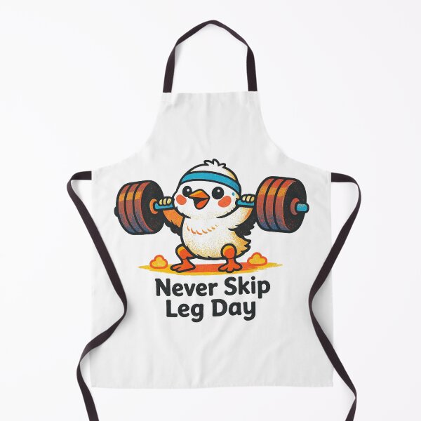 Item preview, Never Skip Leg Day Chicken – Cute Kawaii Gym Workout Motivation Design designed and sold by p-frosty-design.