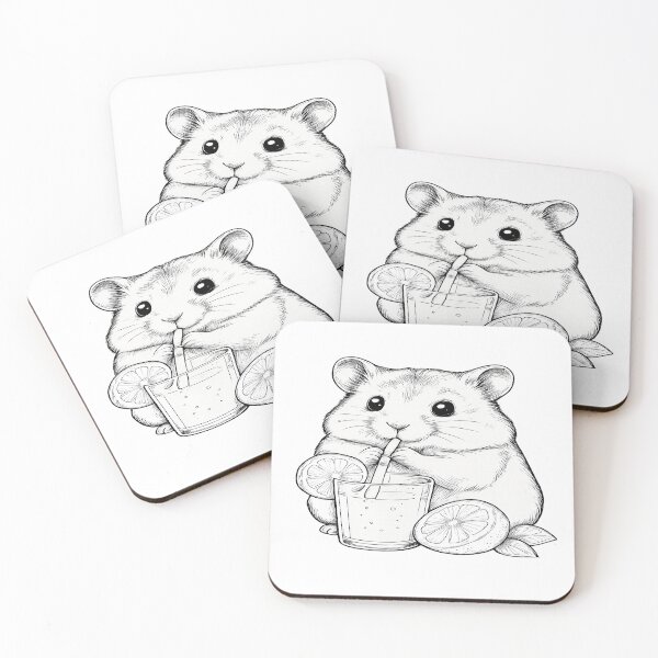 Item preview, Cute Hamster Drinking Lemonade designed and sold by say_li03.