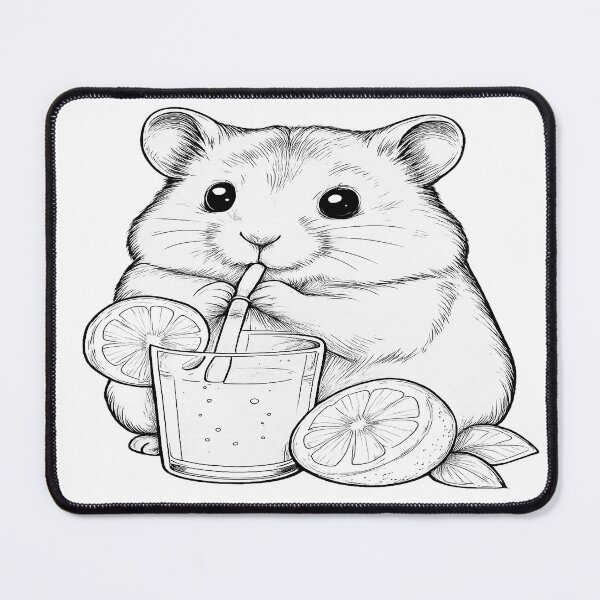 Item preview, Cute Hamster Drinking Lemonade designed and sold by say_li03.