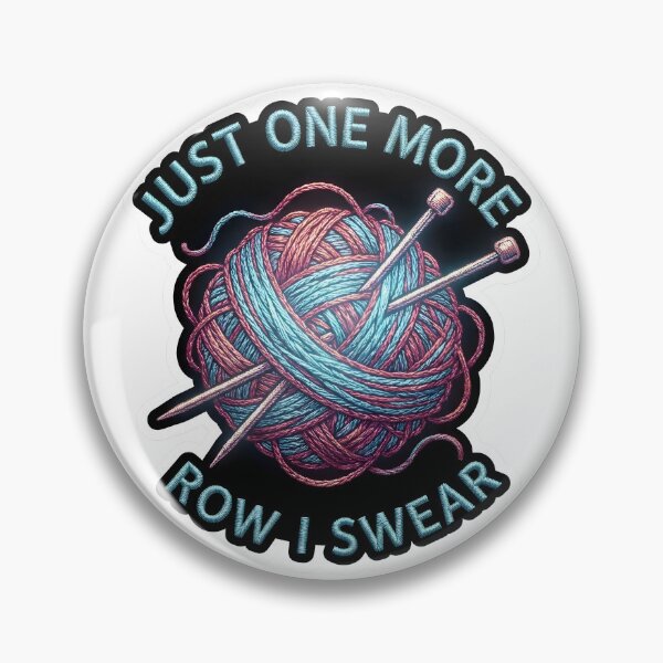 Item preview, Faux Embroidery Just One More Row Knitting Crochet designed and sold by EKHOAISTORE.