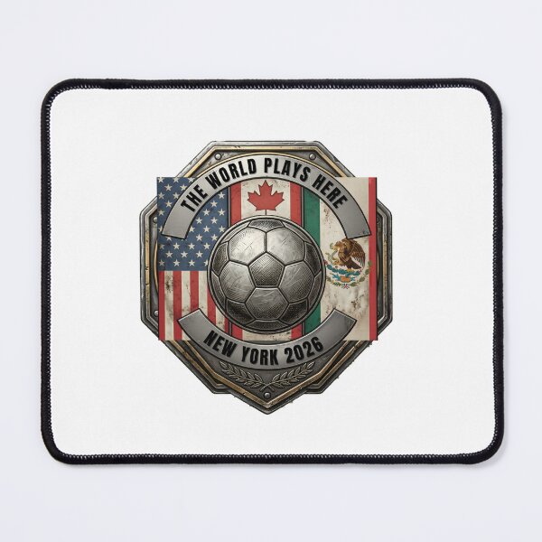Item preview, The World Plays Here NYC 2026 Co-Host Badge designed and sold by laughingshirts.