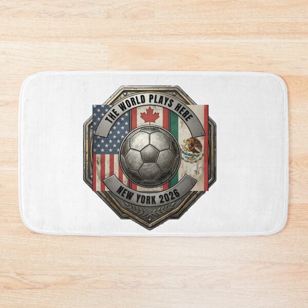 Item preview, The World Plays Here NYC 2026 Co-Host Badge designed and sold by laughingshirts.