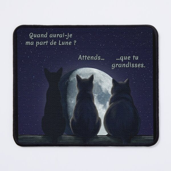 Item preview, [French] I want my piece of the Moon – Cat Moon Art Photographic Print designed and sold by Contrast-Factory.