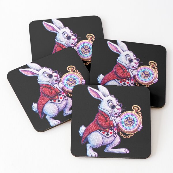 Item preview, Wonderland White Rabbit with Glowing Pocket Watch 3D Bead Art designed and sold by Rahaf-shop9.