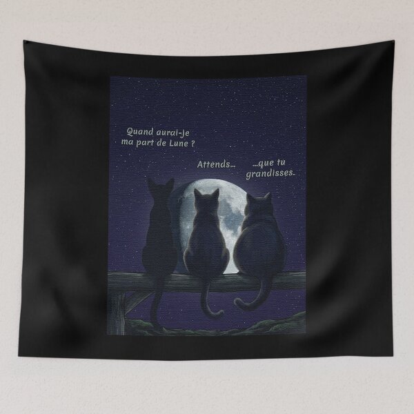 Item preview, [French] I want my piece of the Moon – Cat Moon Art Photographic Print designed and sold by Contrast-Factory.