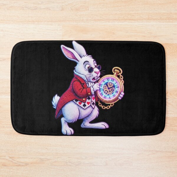 Item preview, Wonderland White Rabbit with Glowing Pocket Watch 3D Bead Art designed and sold by Rahaf-shop9.