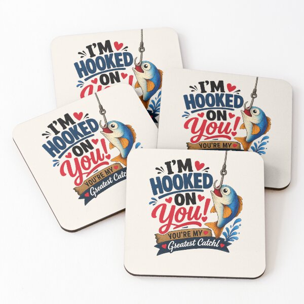 Item preview,  Funny Fishing Love PNG – “I’m Hooked On You” Cute Fish Meme Graphic designed and sold by AnimalAirtistry.