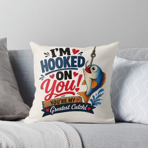 Item preview,  Funny Fishing Love PNG – “I’m Hooked On You” Cute Fish Meme Graphic designed and sold by AnimalAirtistry.