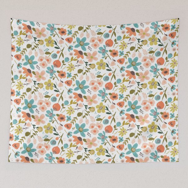 Item preview, Secret Garden All Over Floral Cream designed and sold by Heather Rosas.