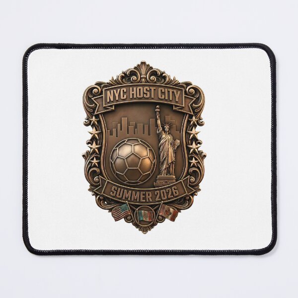 Item preview, SOCCER NYC Vintage Bronze Badge Design designed and sold by laughingshirts.