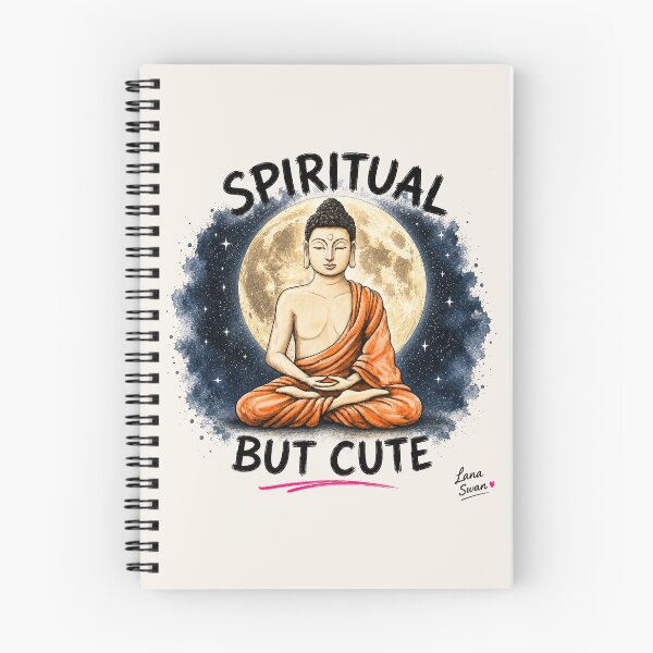 Item preview, SPIRITUAL BUT CUTE | Buddha design | Soft Cream Wellness Art designed and sold by Baroness Swan.