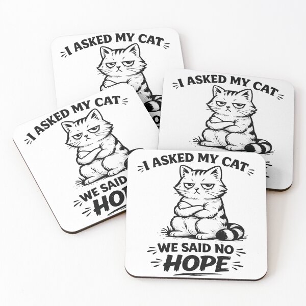 Item preview, I Asked My Cat We Said No Hope Funny Grumpy Cat Shirt designed and sold by BlackBoneArt.