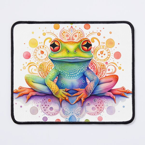 Item preview, Rainbow Boho Pride-loving Frog designed and sold by therapymama.