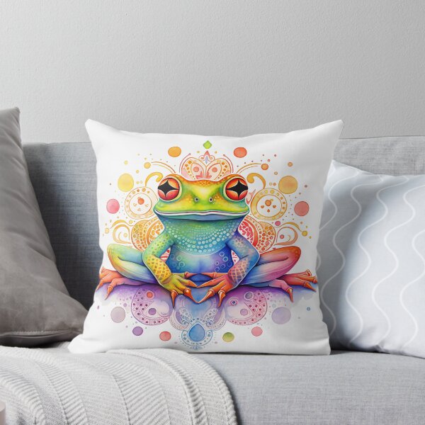 Item preview, Rainbow Boho Pride-loving Frog designed and sold by therapymama.