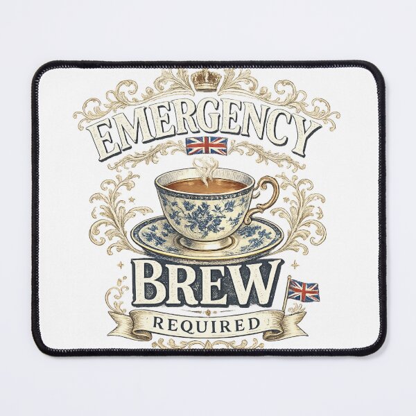 Item preview, Emergency Brew Required | Funny British Tea Lover T-Shirt designed and sold by YoSum.
