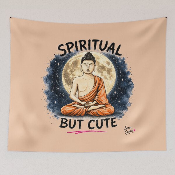 Item preview, KIND SOUL CLUB | Buddha Art Print | Peach Zen Design designed and sold by BlueberrySwan.