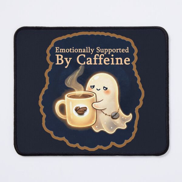 Item preview, Emotionally Supported By Caffeine designed and sold by QuietNovaShop.
