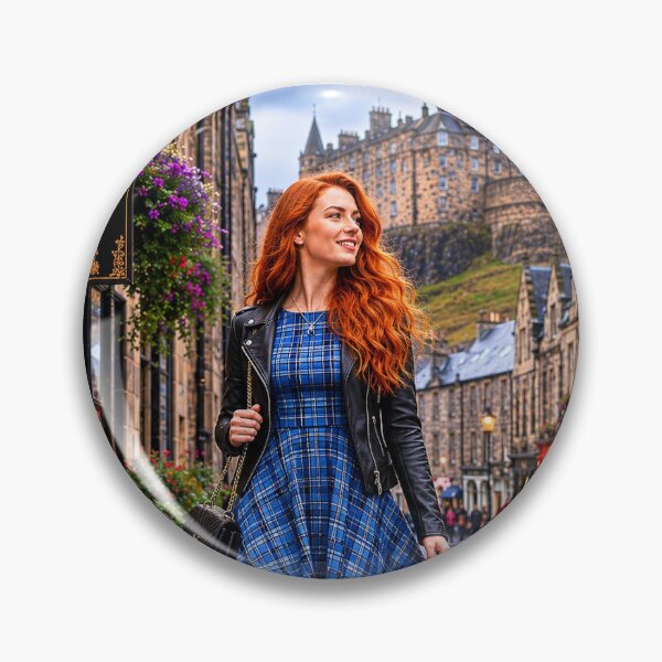 Item preview, Red Head In Edinburgh  designed and sold by Tom's Digital Art.