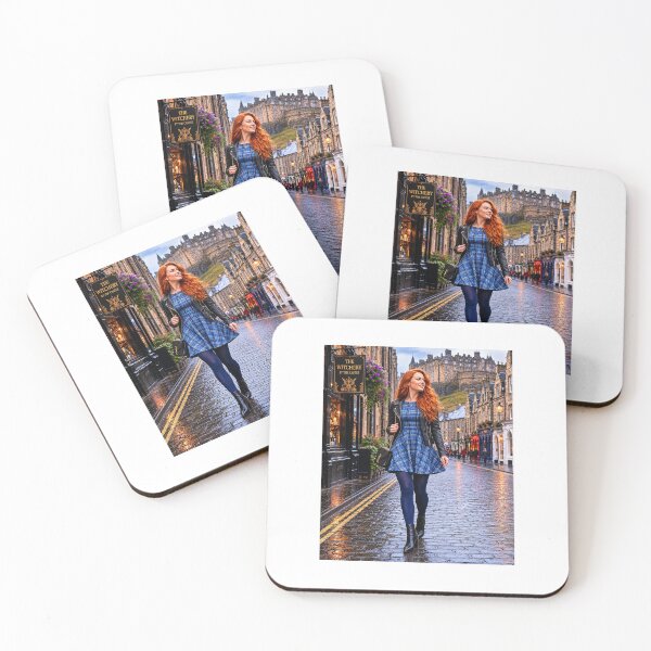Item preview, Red Head In Edinburgh  designed and sold by Tom's Digital Art.