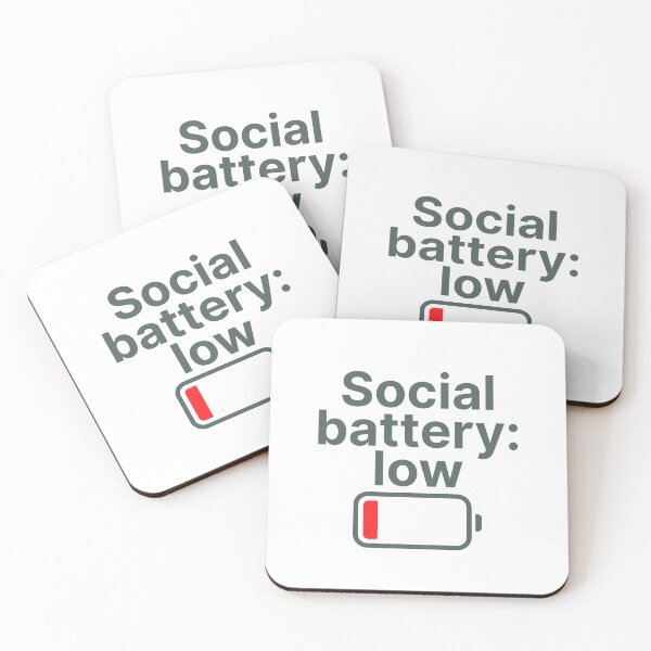 Item preview, Social Battery Low Introvert Meme Quote T-Shirt designed and sold by rafmv.