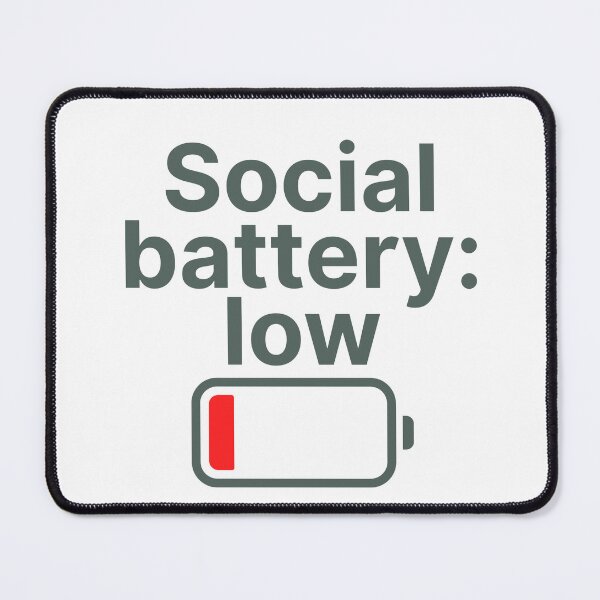 Item preview, Social Battery Low Introvert Meme Quote T-Shirt designed and sold by rafmv.